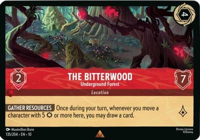 The Bitterwood Underground Forest Whispers in the Well Lorcana card