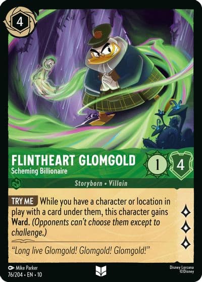 Flintheart Glomgold Scheming Billionaire Whispers in the Well Lorcana card
