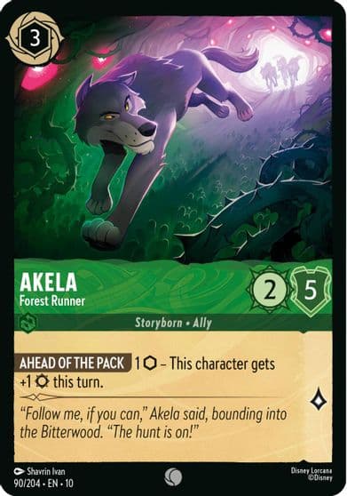 Akela Forest Runner Whispers in the Well Lorcana card