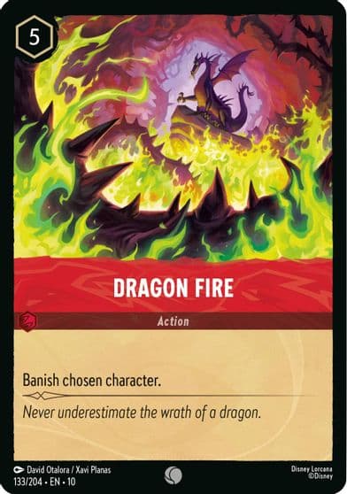 Dragon Fire Whispers in the Well Lorcana card