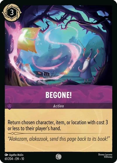 Begone Whispers in the Well Lorcana card