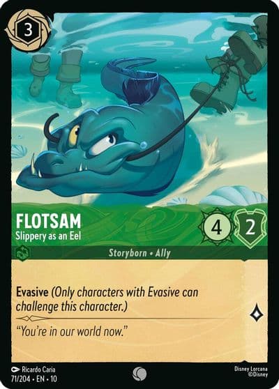 Flotsam Slippery as an Eel Whispers in the Well Lorcana card