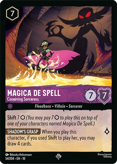 Magica De Spell Conniving Sorceress Whispers in the Well Lorcana card