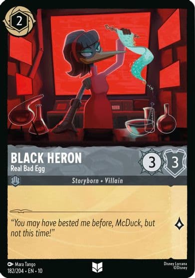 Black Heron Real Bad Egg Whispers in the Well Lorcana card