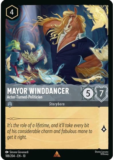 Mayor Winddancer Actor Turned Politician Whispers in the Well Lorcana card