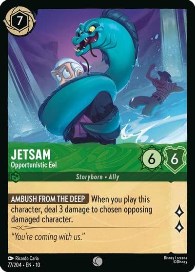Jetsam Opportunistic Eel Whispers in the Well Lorcana card