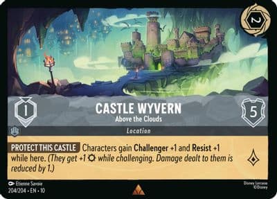 Castle Wyvern Above the Clouds Whispers in the Well Lorcana card
