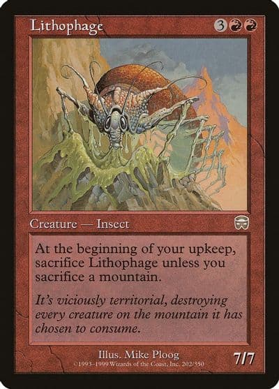 Lithophage Mercadian Masques Magic card