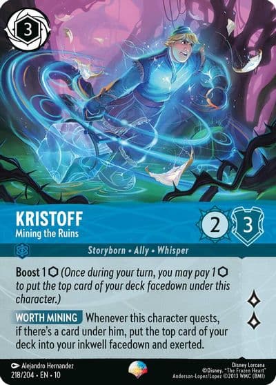 Kristoff Mining the Ruins Epic Whispers in the Well Lorcana card