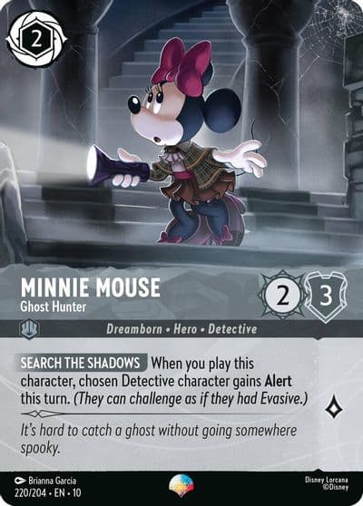 Minnie Mouse Ghost Hunter Epic Whispers in the Well Lorcana card