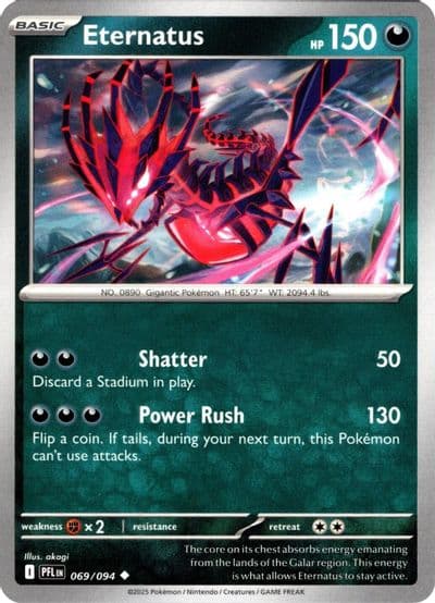 Eternatus ME02: Phantasmal Flames Pokemon card