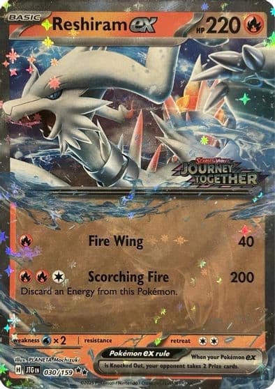 Reshiram ex (Journey Together Stamped) Miscellaneous Cards & Products Pokemon card