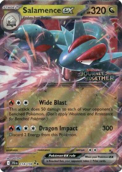 Salamence ex (Journey Together Stamped) Miscellaneous Cards & Products Pokemon card