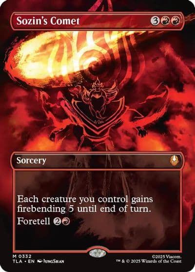 Sozins Comet 0332 Borderless Avatar: The Last Airbender Magic card
