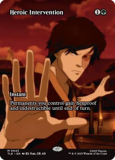 Heroic Intervention Borderless Avatar: The Last Airbender: Eternal-Legal Magic card