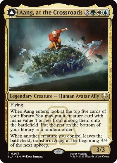 Aang at the Crossroads Avatar: The Last Airbender Magic card