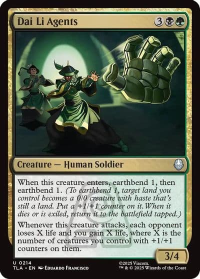 Dai Li Agents Avatar: The Last Airbender Magic card