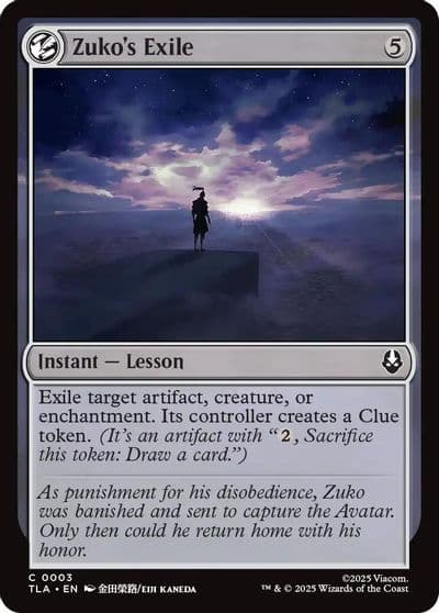 Zukos Exile Avatar: The Last Airbender Magic card
