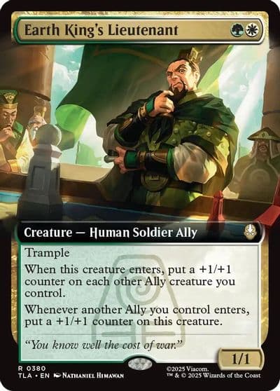 Earth Kings Lieutenant Extended Art Avatar: The Last Airbender Magic card