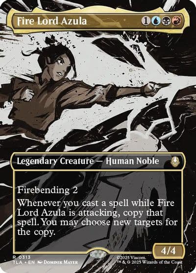 Fire Lord Azula 0313 Borderless Avatar: The Last Airbender Magic card