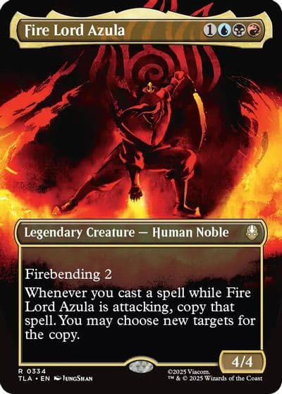 Fire Lord Azula 0334 Borderless Avatar: The Last Airbender Magic card