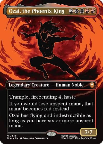Ozai the Phoenix King 0335 Borderless Avatar: The Last Airbender Magic card