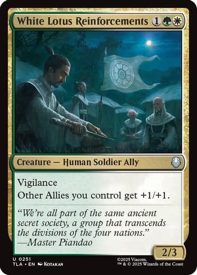 White Lotus Reinforcements Avatar: The Last Airbender Magic card