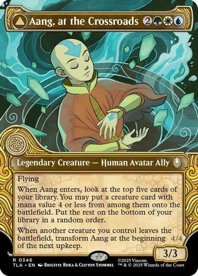 Aang at the Crossroads Showcase Avatar: The Last Airbender Magic card