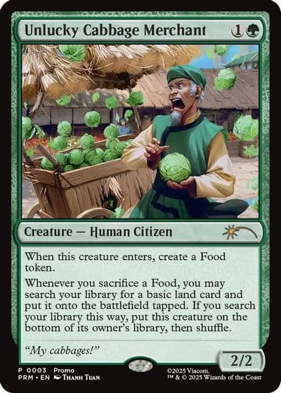 Unlucky Cabbage Merchant Unique and Miscellaneous Promos Magic card