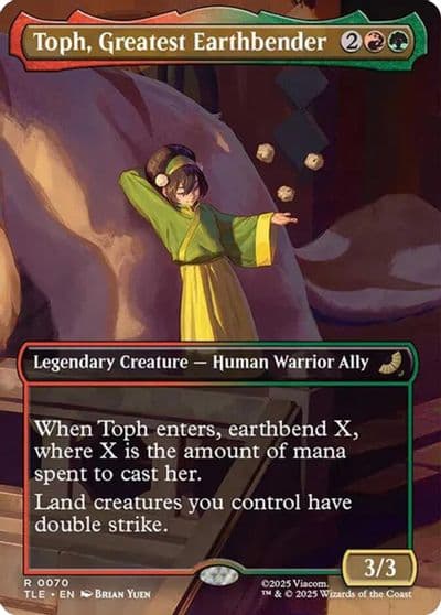 Toph Greatest Earthbender Borderless Avatar: The Last Airbender: Eternal-Legal Magic card