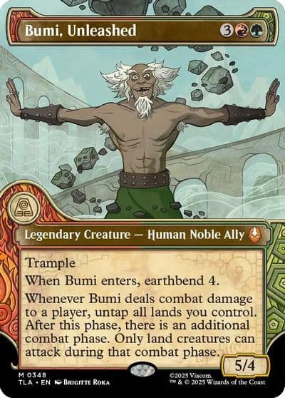 Bumi Unleashed Showcase Avatar: The Last Airbender Magic card