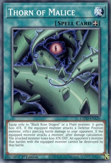 Thorn of Malice Legendary 5D's Decks Yu-Gi-Oh! card