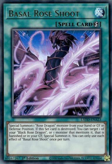 Basal Rose Shoot Ultra Rare Legendary 5D's Decks Yu-Gi-Oh! card