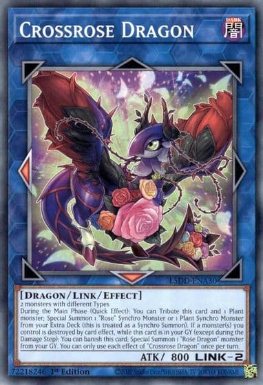 Crossrose Dragon Legendary 5D's Decks Yu-Gi-Oh! card