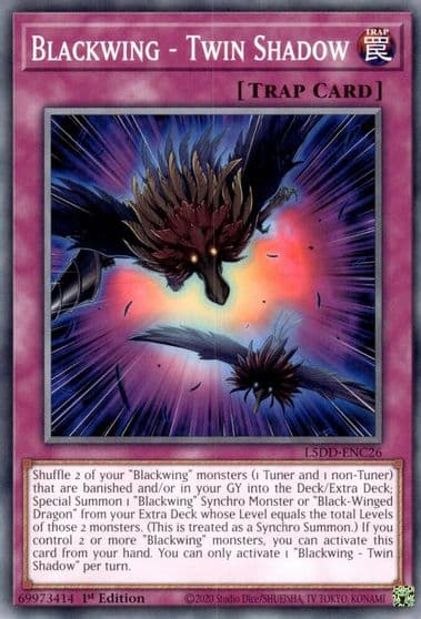 Blackwing Twin Shadow Legendary 5D's Decks Yu-Gi-Oh! card