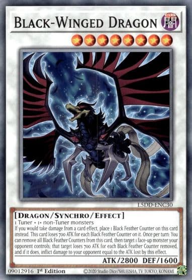 Black Winged Dragon L5DD ENC30 Legendary 5D's Decks Yu-Gi-Oh! card