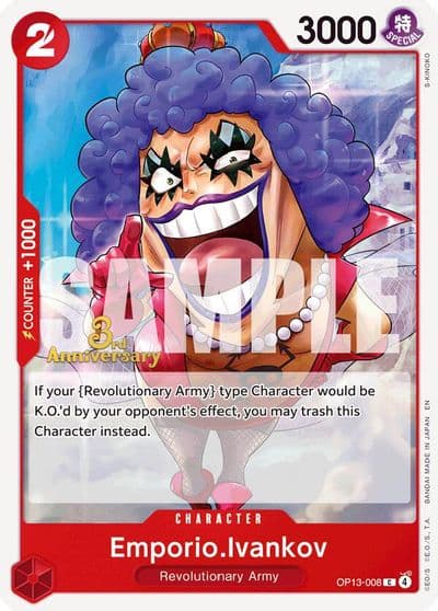 EmporioIvankov Carrying On His Will: 3rd Anniversary Tournament Cards One Piece card
