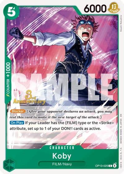 Koby Carrying On His Will: 3rd Anniversary Tournament Cards One Piece card