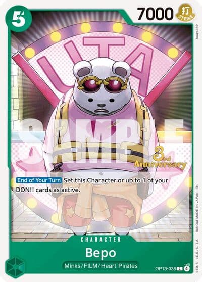 Bepo Carrying On His Will: 3rd Anniversary Tournament Cards One Piece card