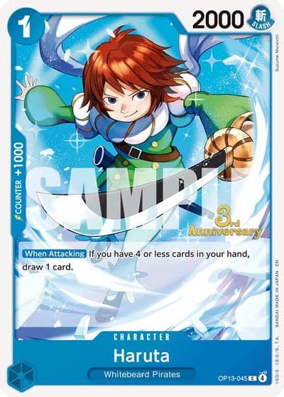Haruta Carrying On His Will: 3rd Anniversary Tournament Cards One Piece card