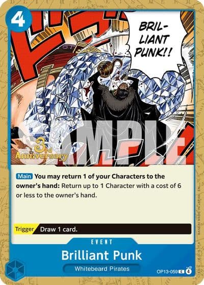 Brilliant Punk Carrying On His Will: 3rd Anniversary Tournament Cards One Piece card