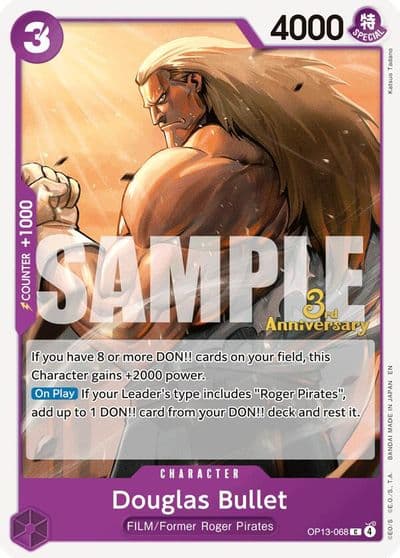 Douglas Bullet Carrying On His Will: 3rd Anniversary Tournament Cards One Piece card