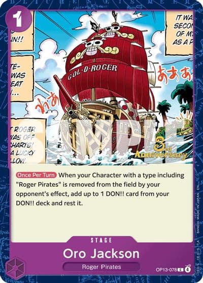 Oro Jackson Carrying On His Will: 3rd Anniversary Tournament Cards One Piece card