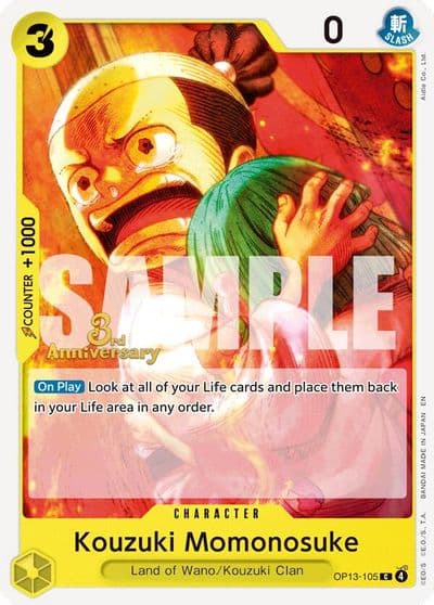 Kouzuki Momonosuke Carrying On His Will: 3rd Anniversary Tournament Cards One Piece card