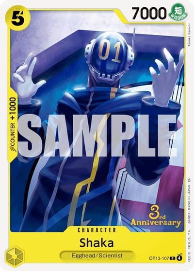 Shaka Carrying On His Will: 3rd Anniversary Tournament Cards One Piece card