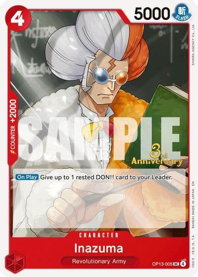 Inazuma Carrying On His Will: 3rd Anniversary Tournament Cards One Piece card