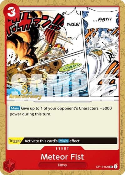 Meteor Fist Carrying On His Will: 3rd Anniversary Tournament Cards One Piece card