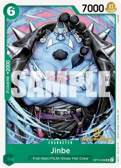 Jinbe Carrying On His Will: 3rd Anniversary Tournament Cards One Piece card