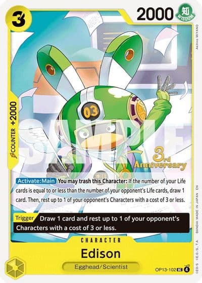 Edison Carrying On His Will: 3rd Anniversary Tournament Cards One Piece card