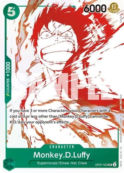 MonkeyDLuffy OP07 033 3rd Anniversary Treasure Campaign Pack One Piece Promotion Cards One Piece card
